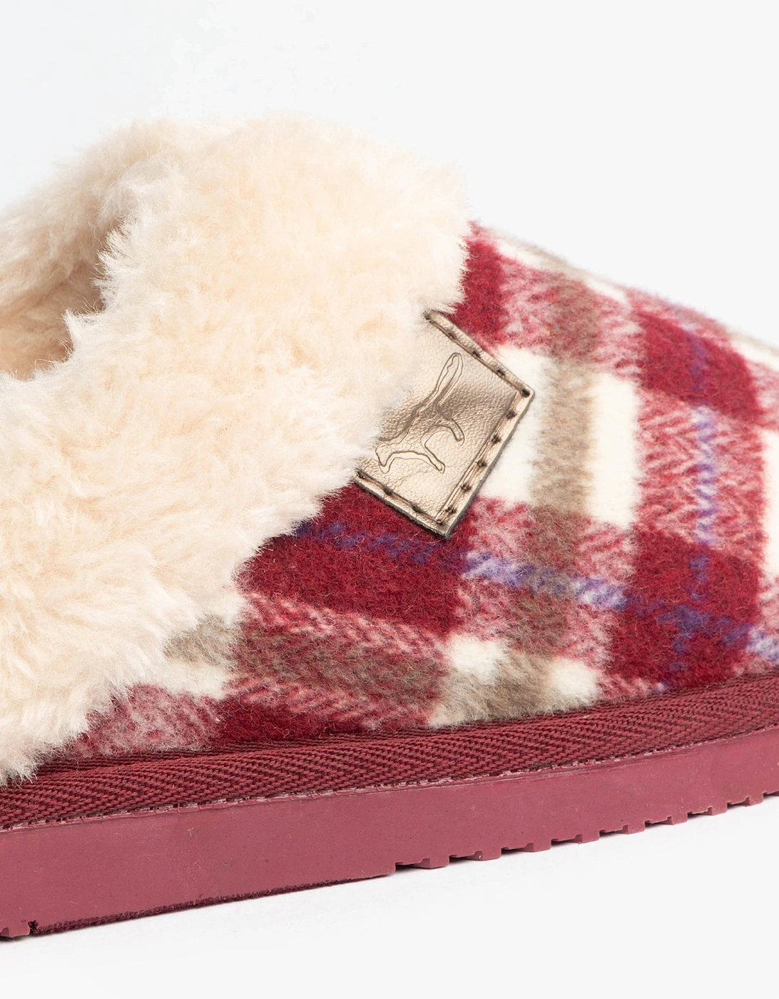 Jo & Joe SHETLAND Womens Mule Slippers Cherry