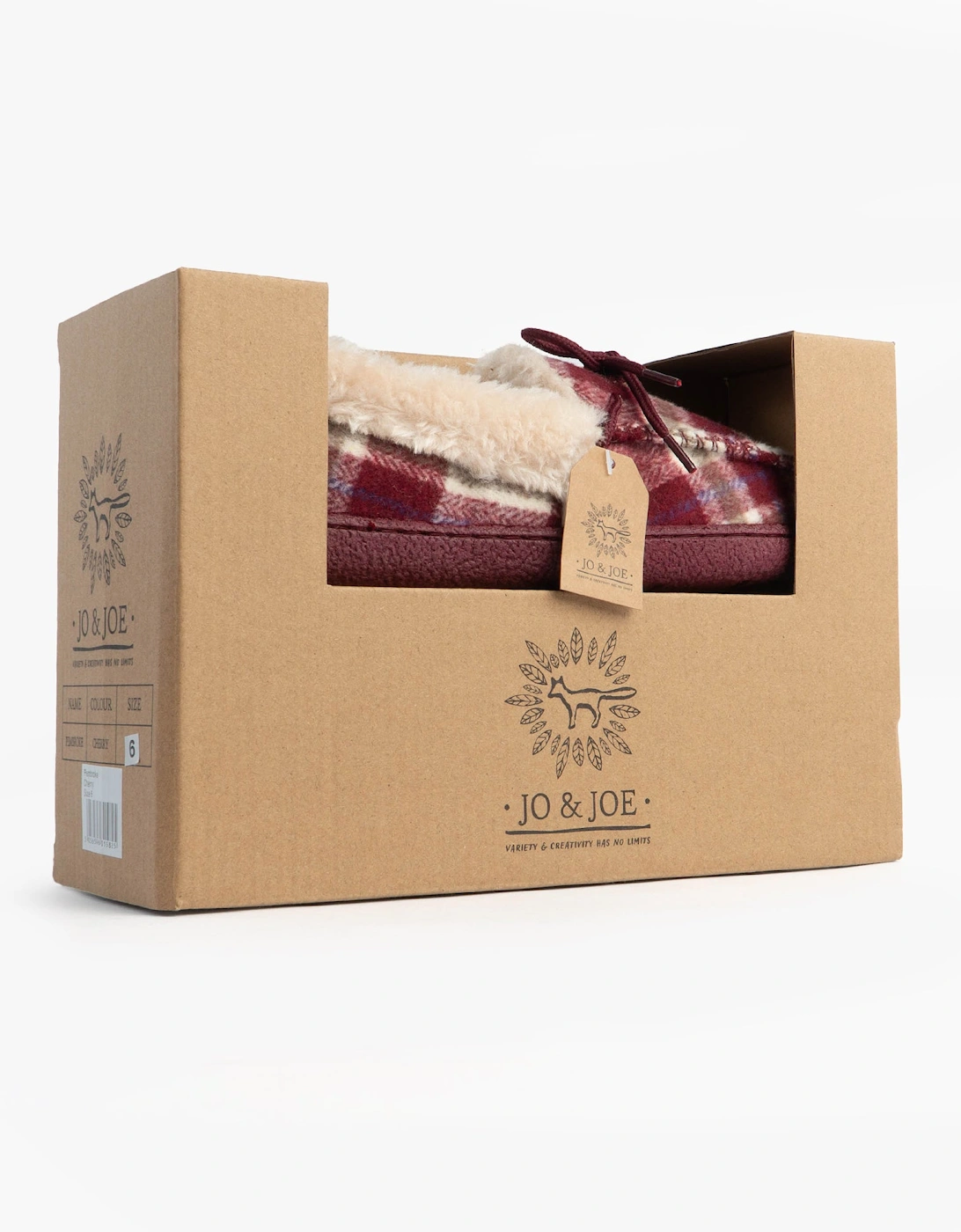Jo & Joe PEMBROKE Womens Moccasin Slippers Cherry, 8 of 7