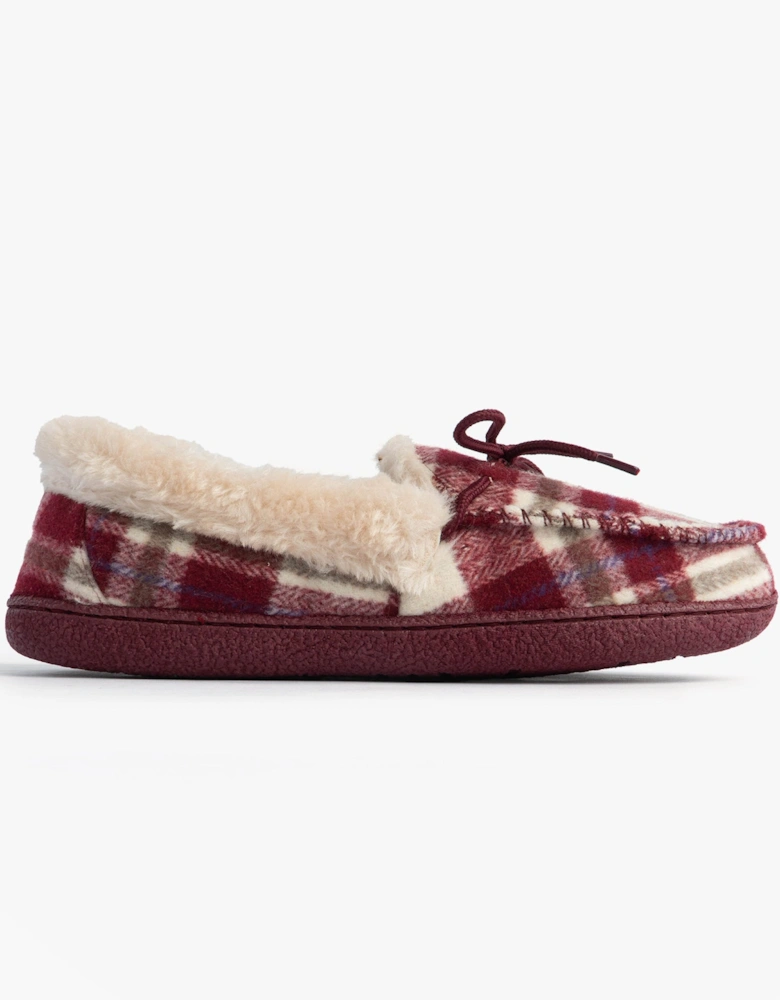 Jo & Joe PEMBROKE Womens Moccasin Slippers Cherry