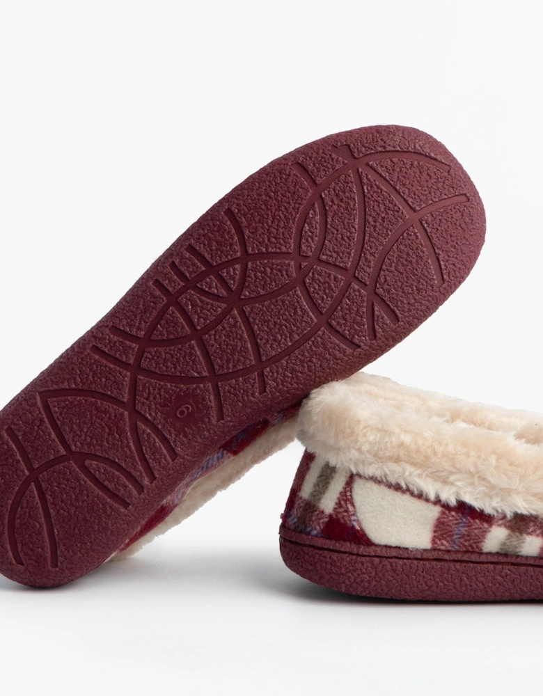Jo & Joe PEMBROKE Womens Moccasin Slippers Cherry
