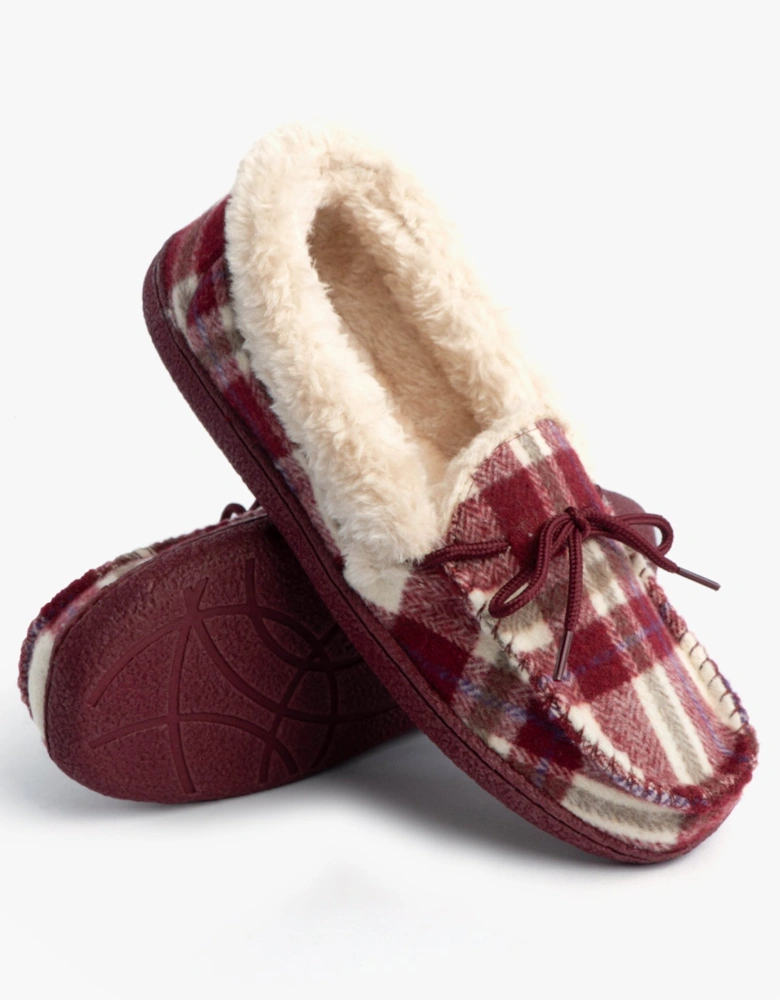 Jo & Joe PEMBROKE Womens Moccasin Slippers Cherry