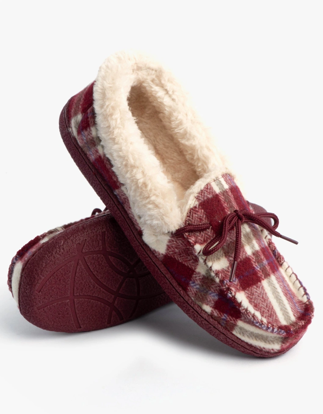 Jo & Joe PEMBROKE Womens Moccasin Slippers Cherry