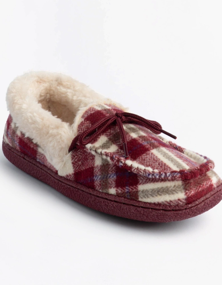 Jo & Joe PEMBROKE Womens Moccasin Slippers Cherry