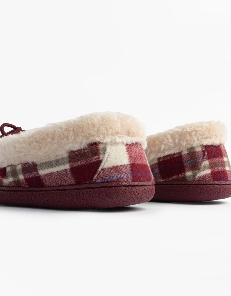 Jo & Joe PEMBROKE Womens Moccasin Slippers Cherry