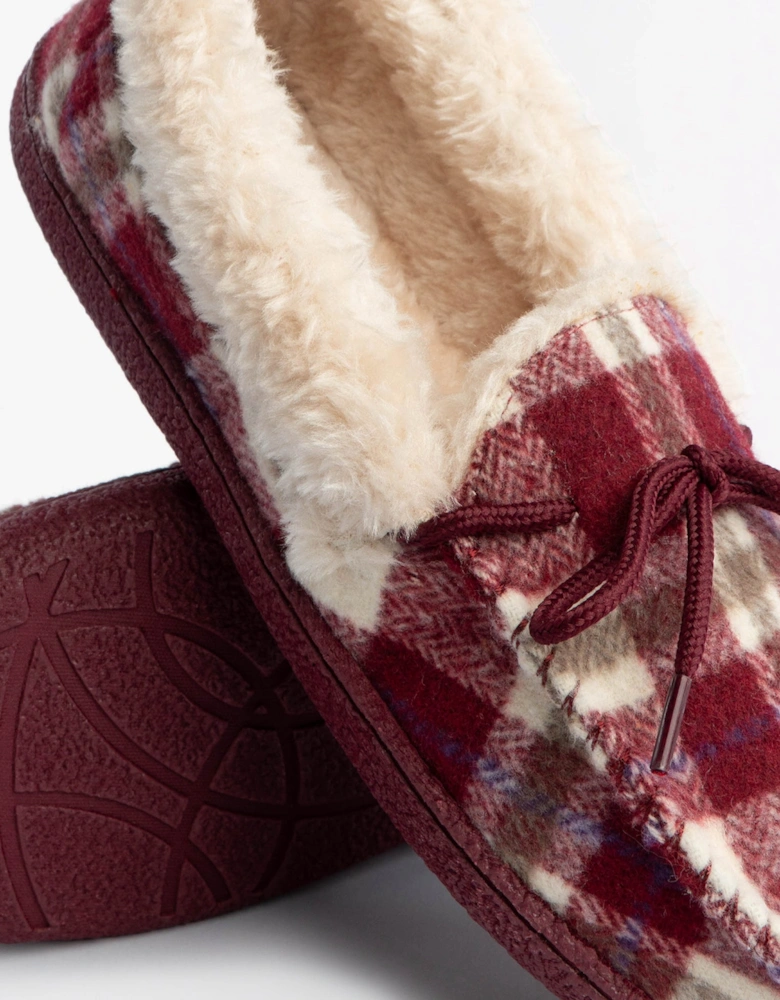 Jo & Joe PEMBROKE Womens Moccasin Slippers Cherry