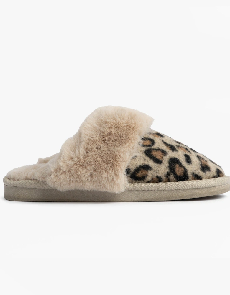 Jo & Joe NALA Womens Mule Slippers Leopard