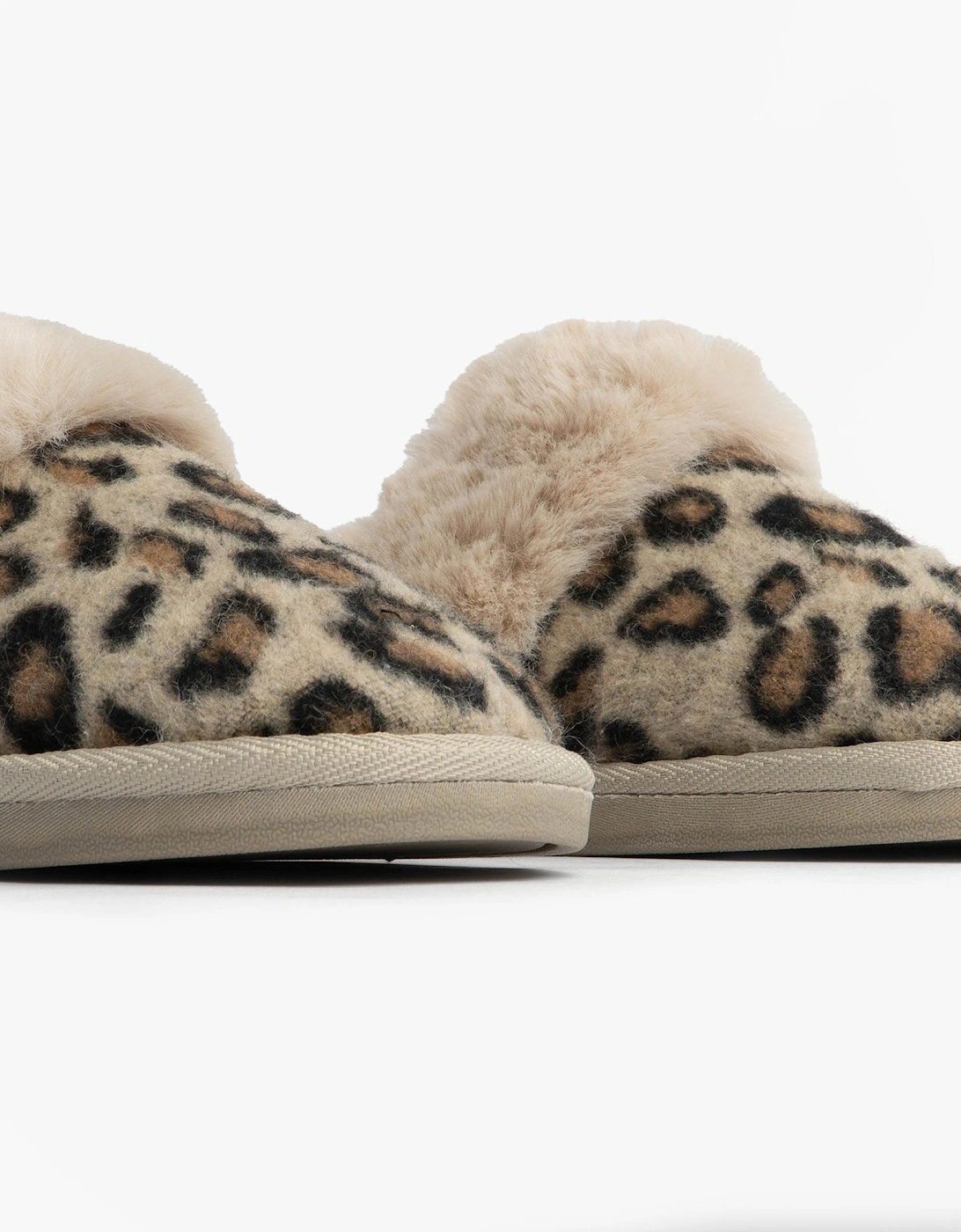 Jo & Joe NALA Womens Mule Slippers Leopard