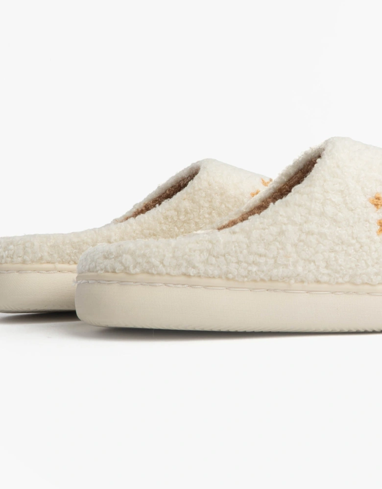 Jo & Joe GINGERBREAD Womens Mule Slippers Cream
