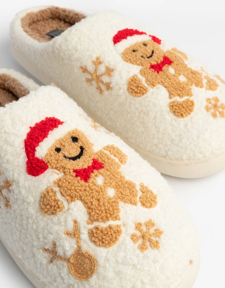 Jo & Joe GINGERBREAD Womens Mule Slippers Cream