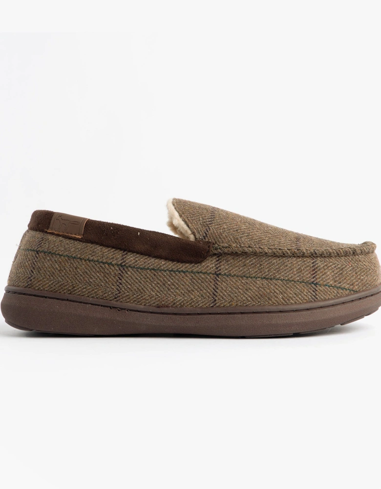 Jo & Joe GLENCOE Mens Moccasin Slippers Brown