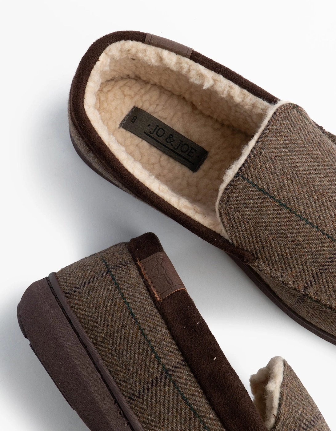 Jo & Joe GLENCOE Mens Moccasin Slippers Brown