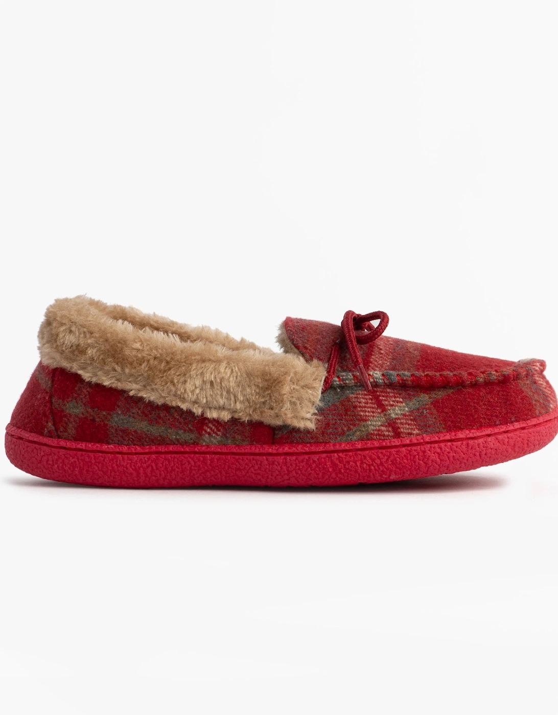 Jo & Joe PEMBROKE Womens Moccasin Slippers Festive Red