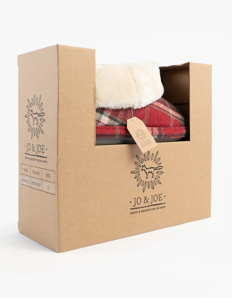 Jo & Joe GLENROYAL Womens Bootie Slipperss Festive Red