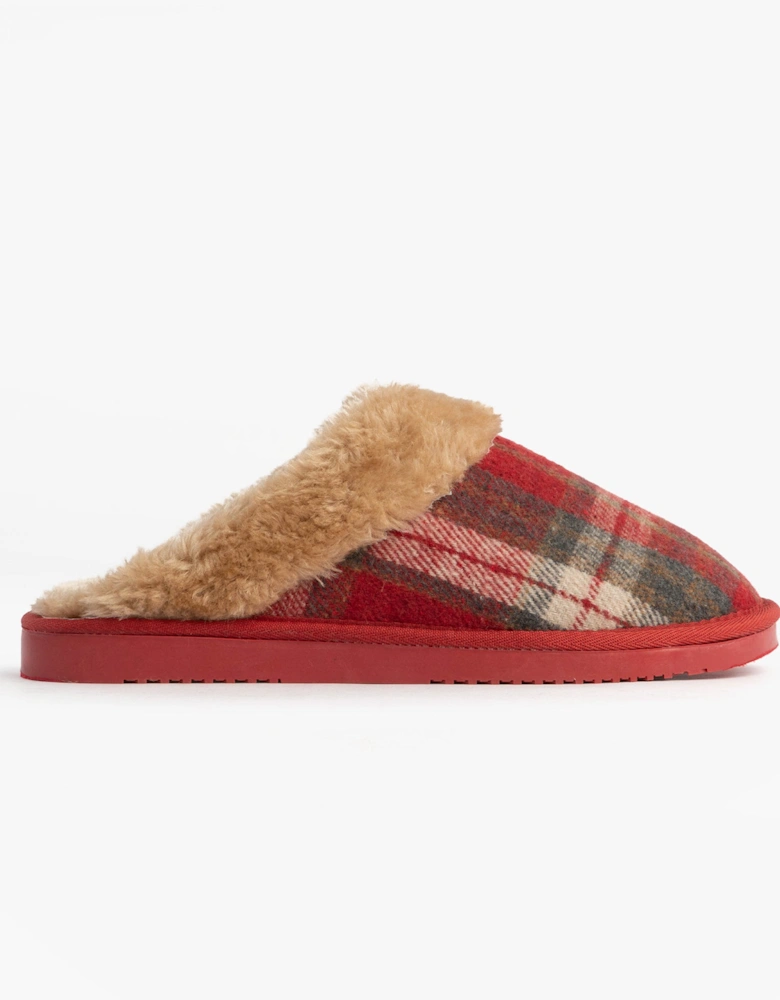 Jo & Joe SHETLAND Womens Mule Slippers Festive Red