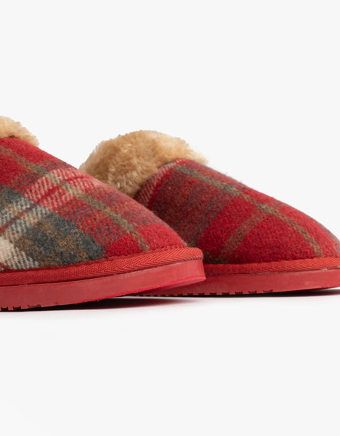Jo & Joe SHETLAND Womens Mule Slippers Festive Red
