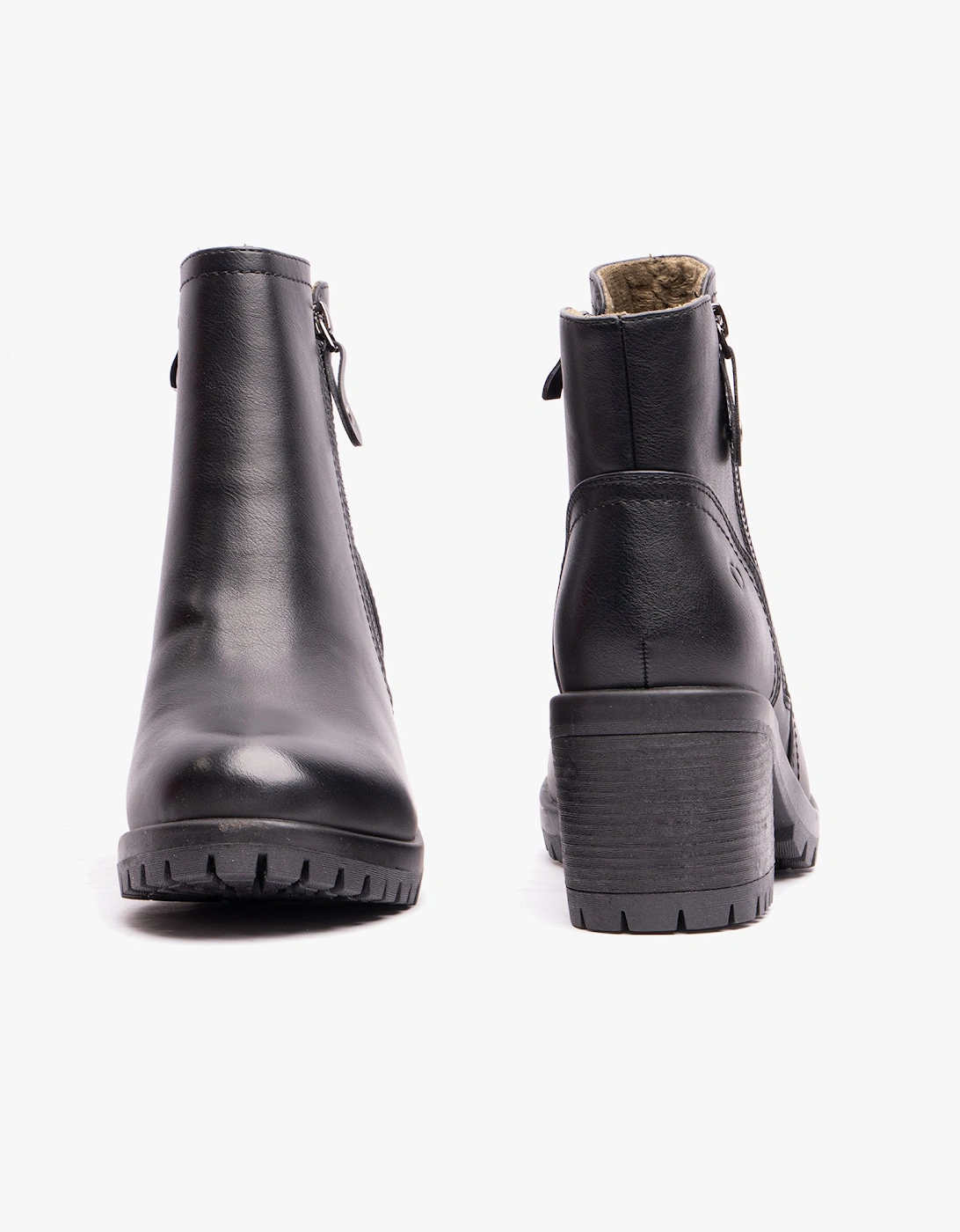LARKIN Womens Ankle Zip Boots Black