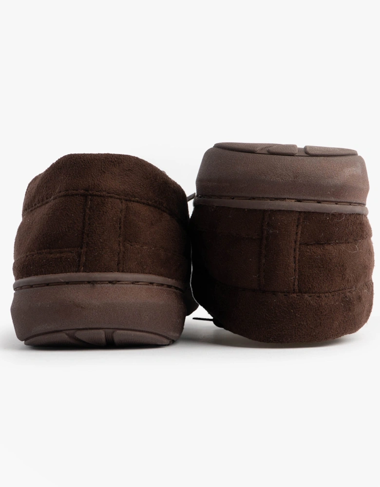 Jo & Joe CRANFORD Mens Moccasin Slippers Brown