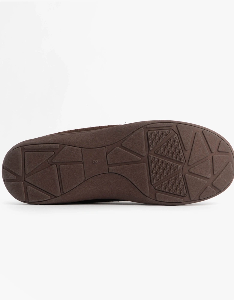 Jo & Joe CRANFORD Mens Moccasin Slippers Brown