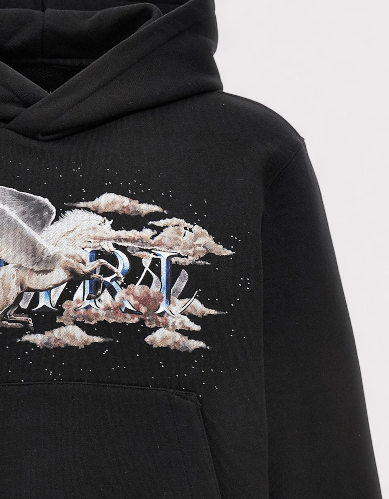 Pegasus Script Hoodie Black