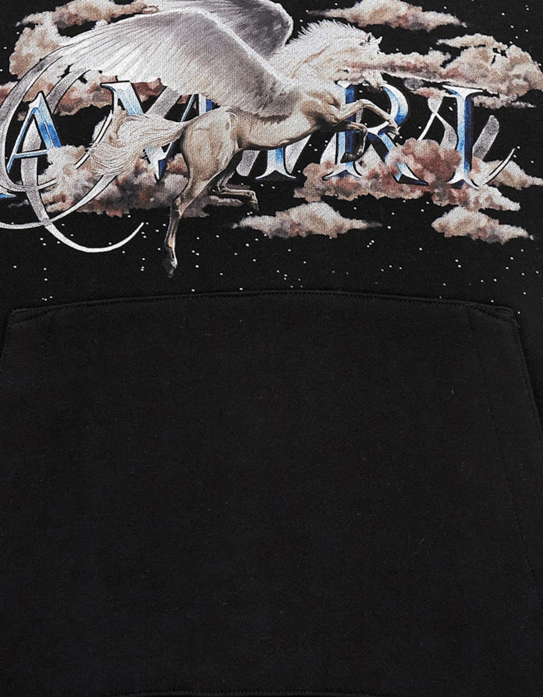 Pegasus Script Hoodie Black