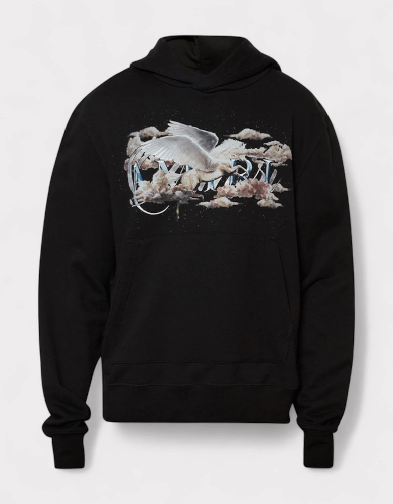 Pegasus Script Hoodie Black