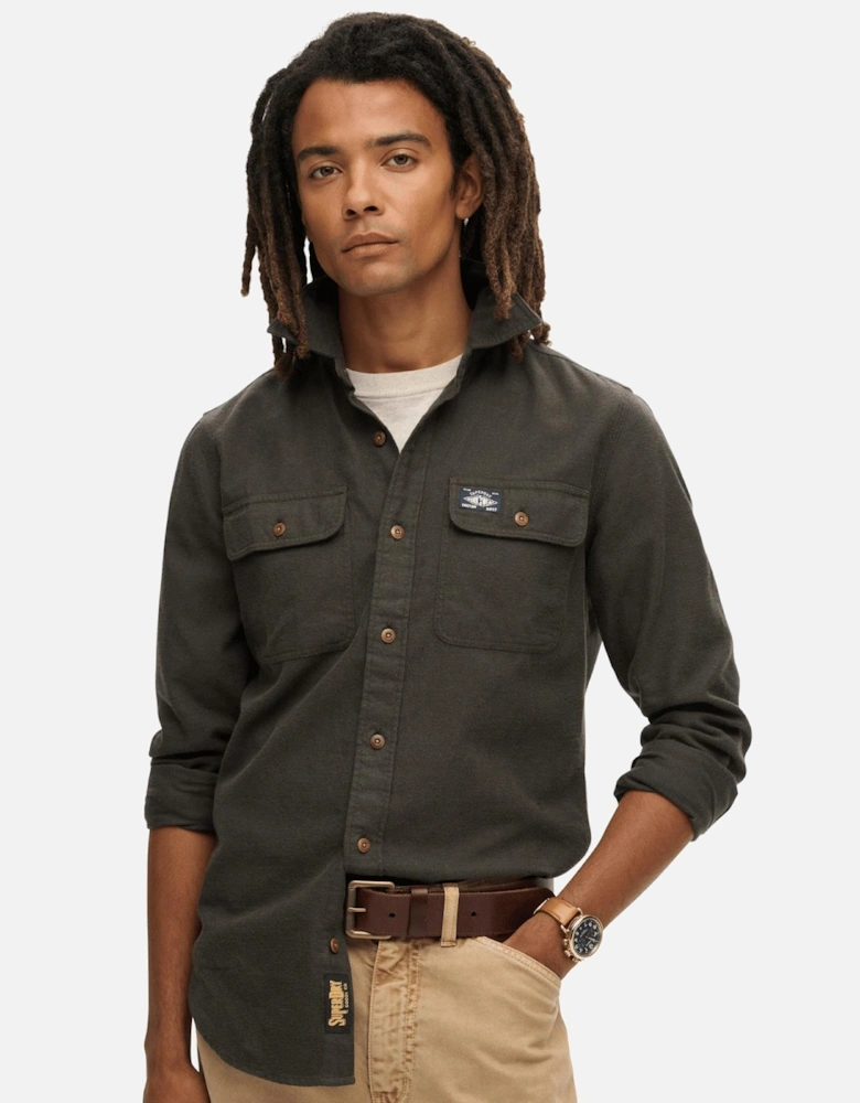 Mens Flannel Workwear Long Sleeve Shirt