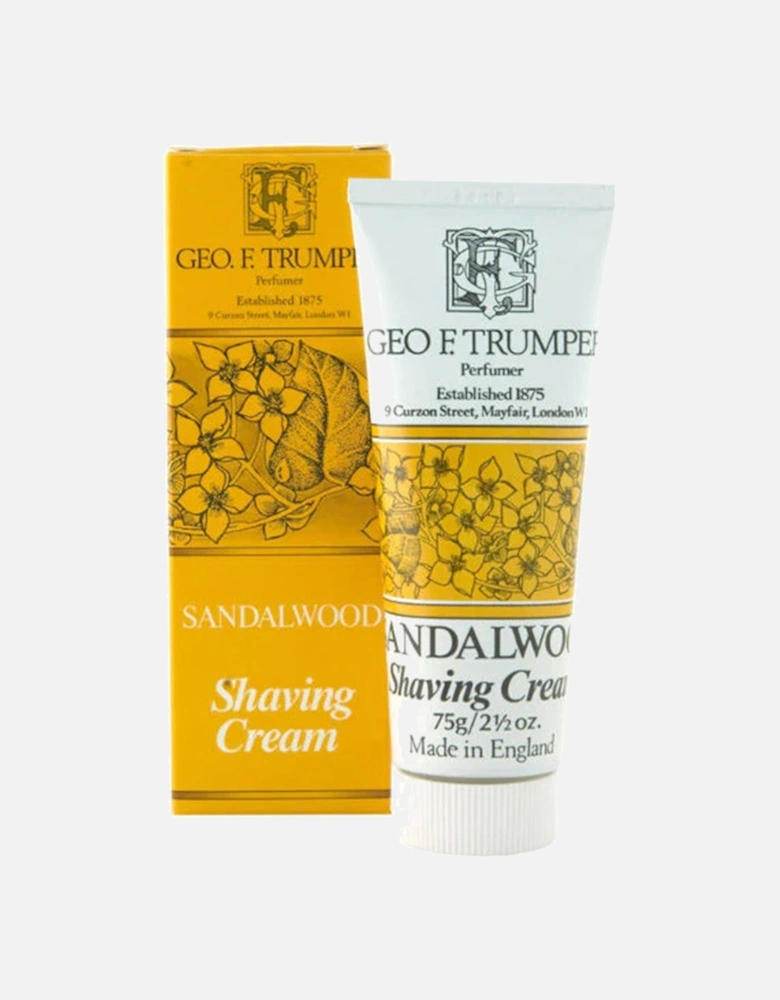 Sandalwood Shaving Cream Tube 75g Aftershave Foam