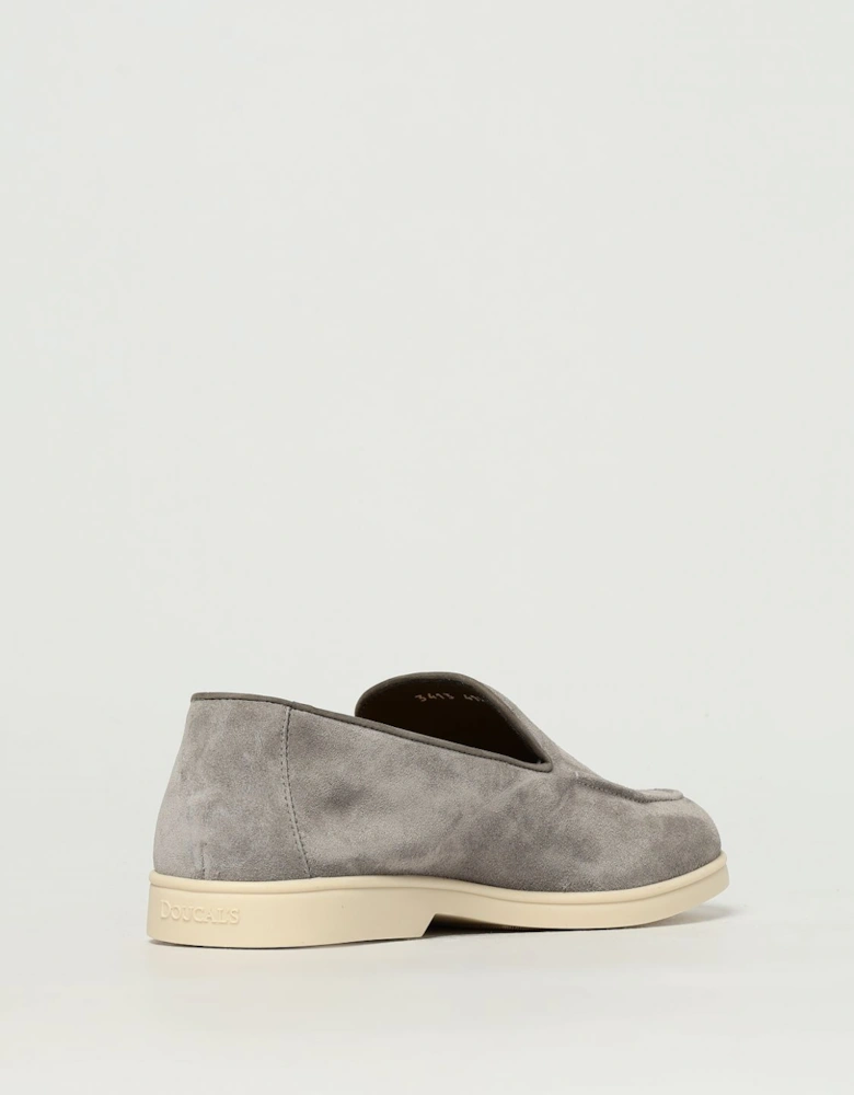 Slip-On Loafers with Suede Upper and Leather Sole Casual Style