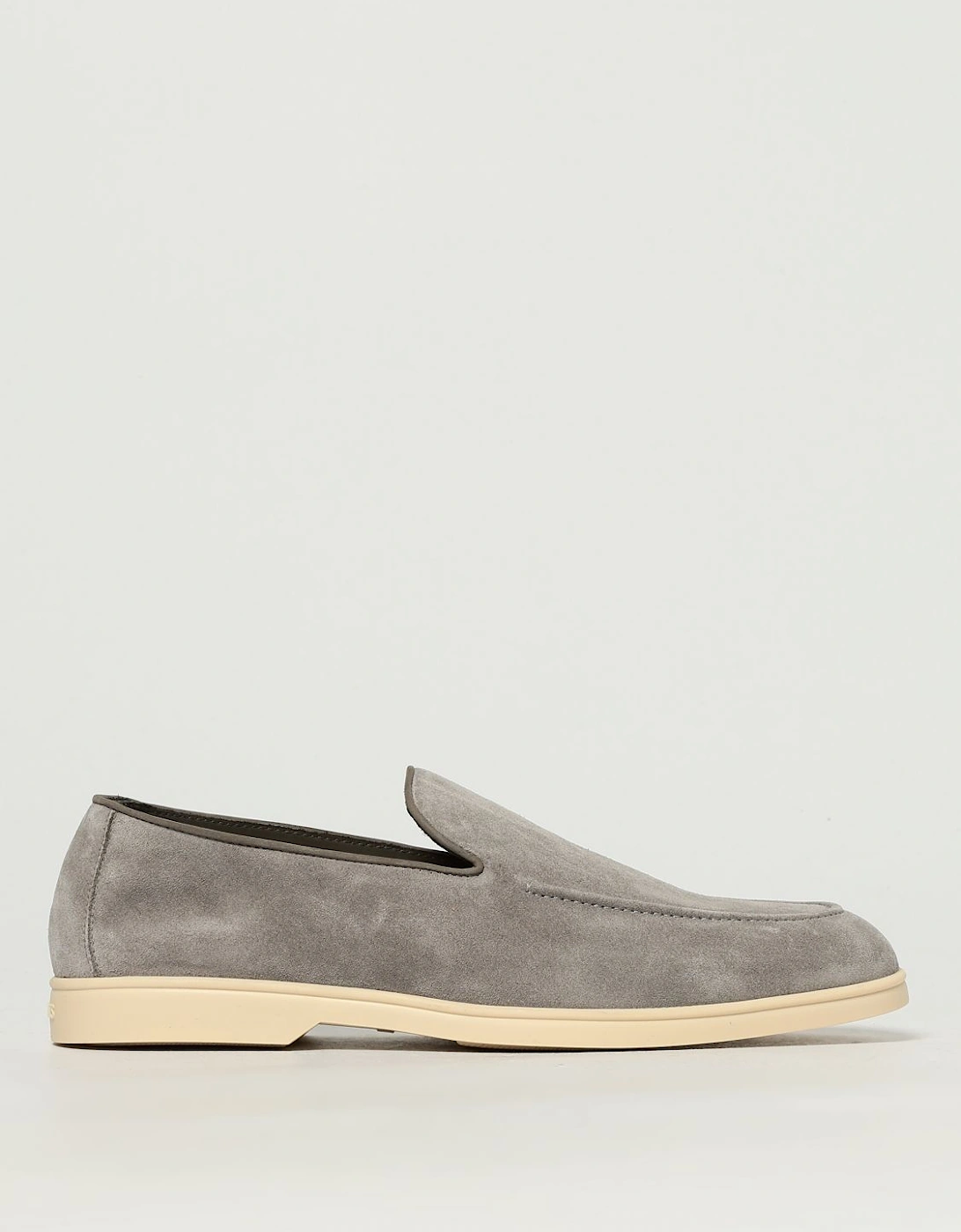 Slip-On Loafers with Suede Upper and Leather Sole Casual Style