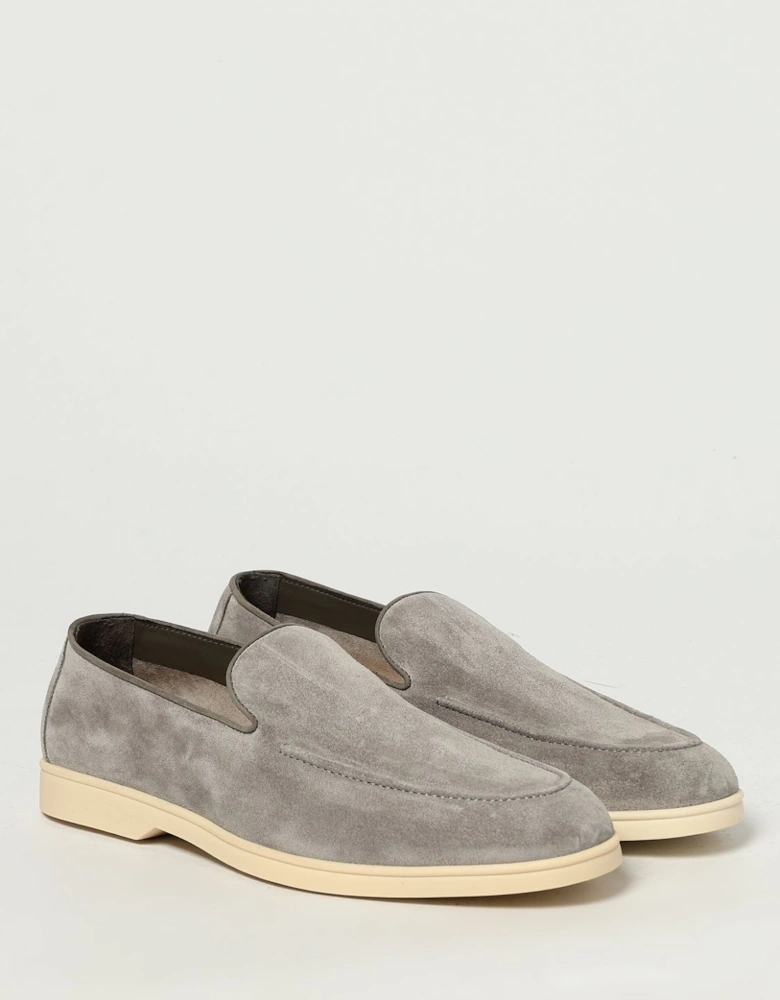 Slip-On Loafers with Suede Upper and Leather Sole Casual Style
