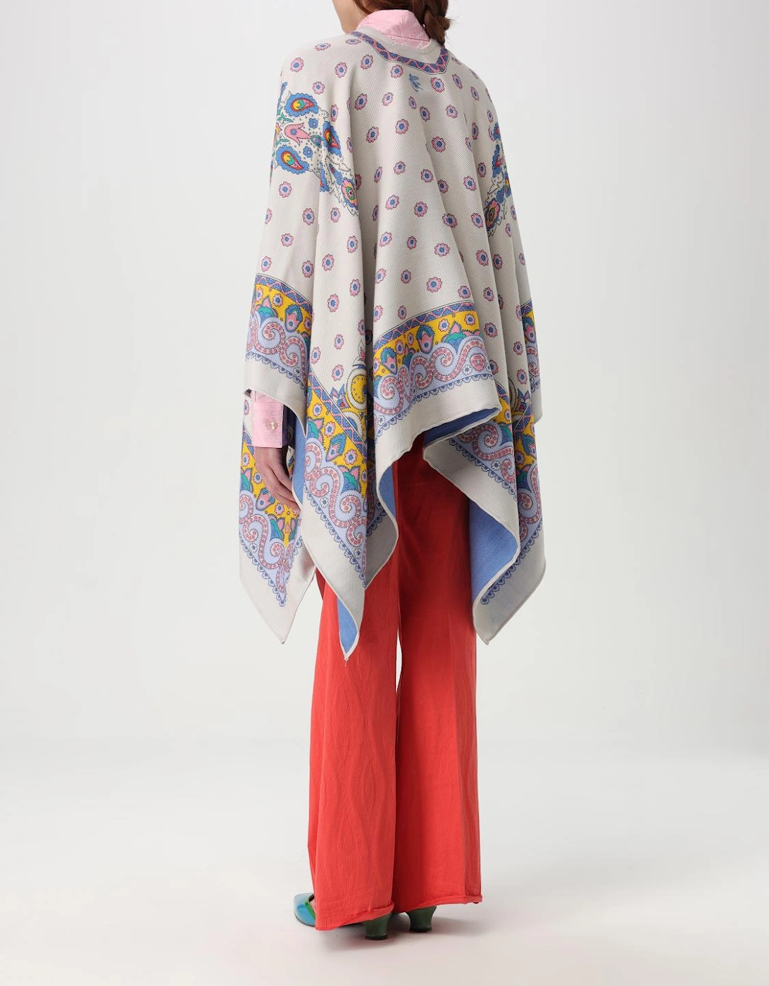 Paisley Print Poncho