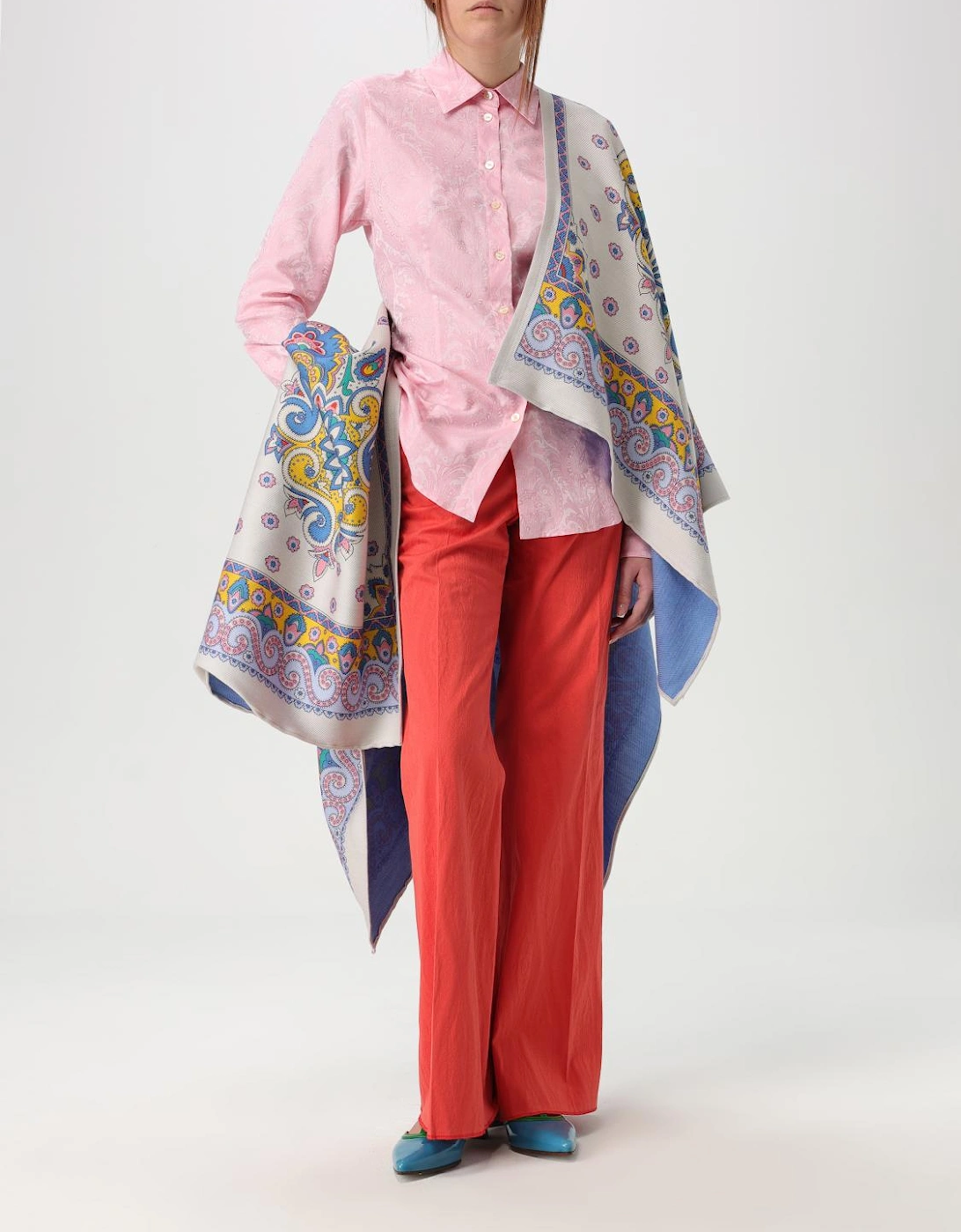Paisley Print Poncho