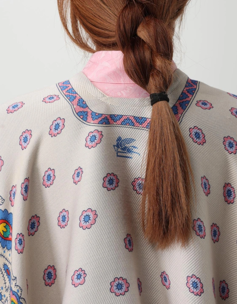 Paisley Print Poncho