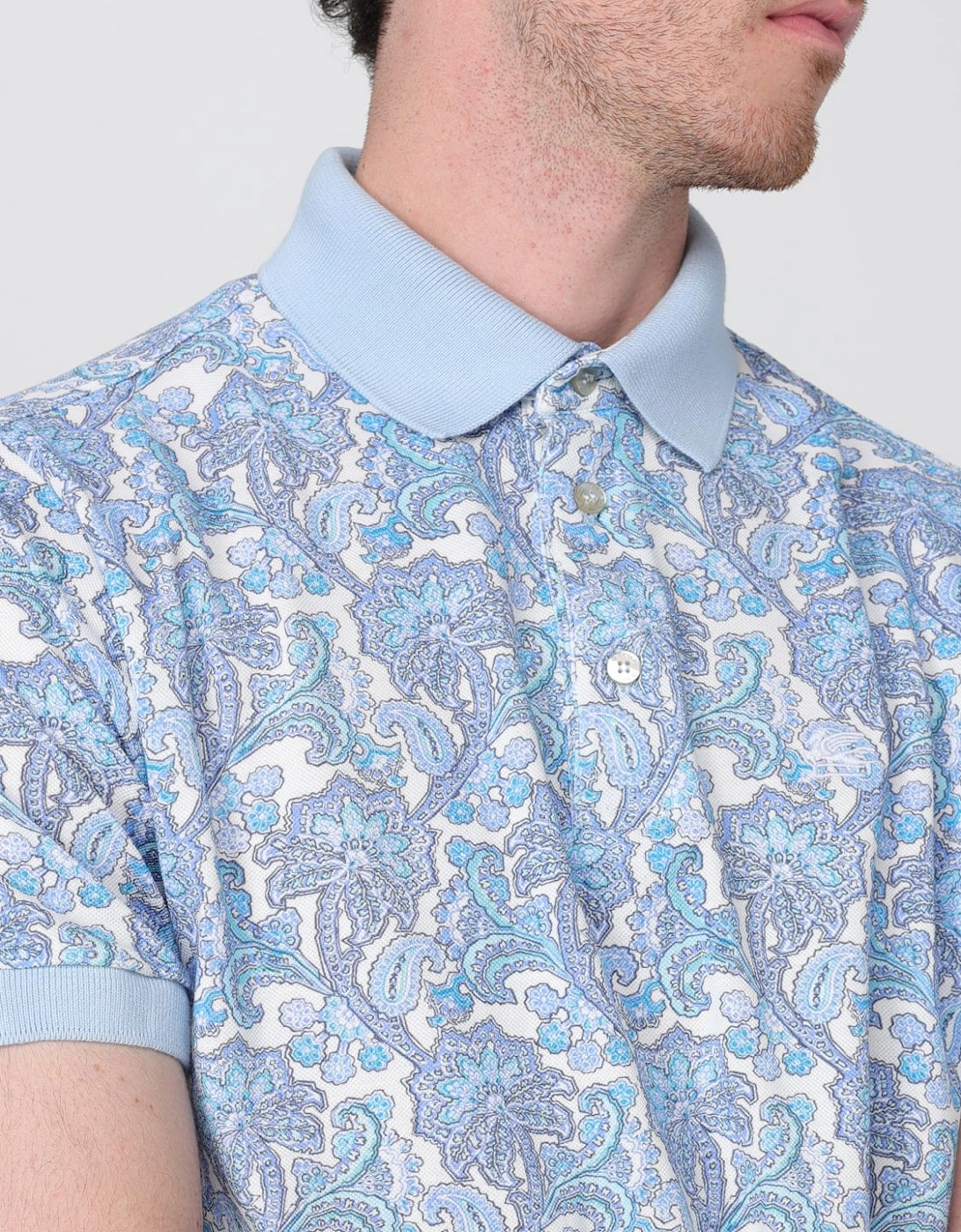 Paisley Print Polo Shirt