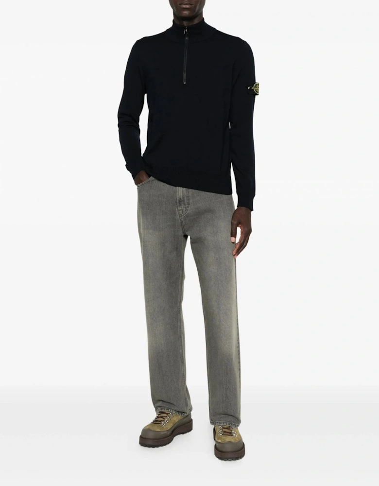 S00C4 1/4 Zip Jumper Navy