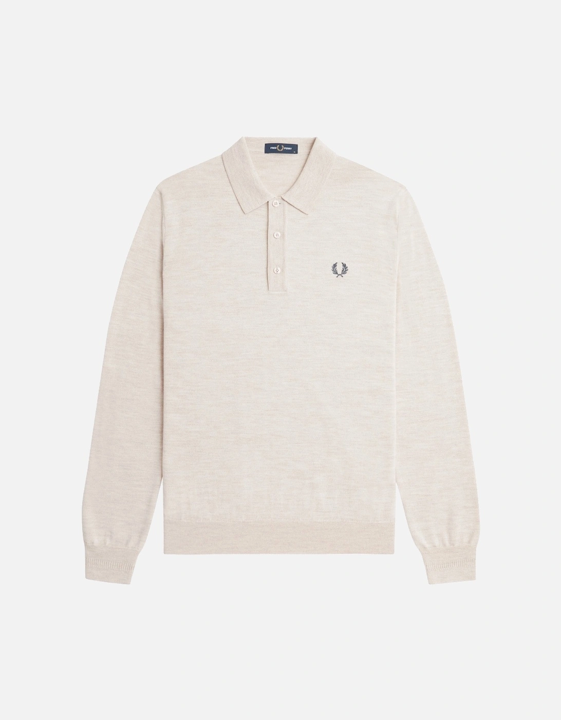 Knitted Merino Long Sleeve Polo Shirt, 2 of 1