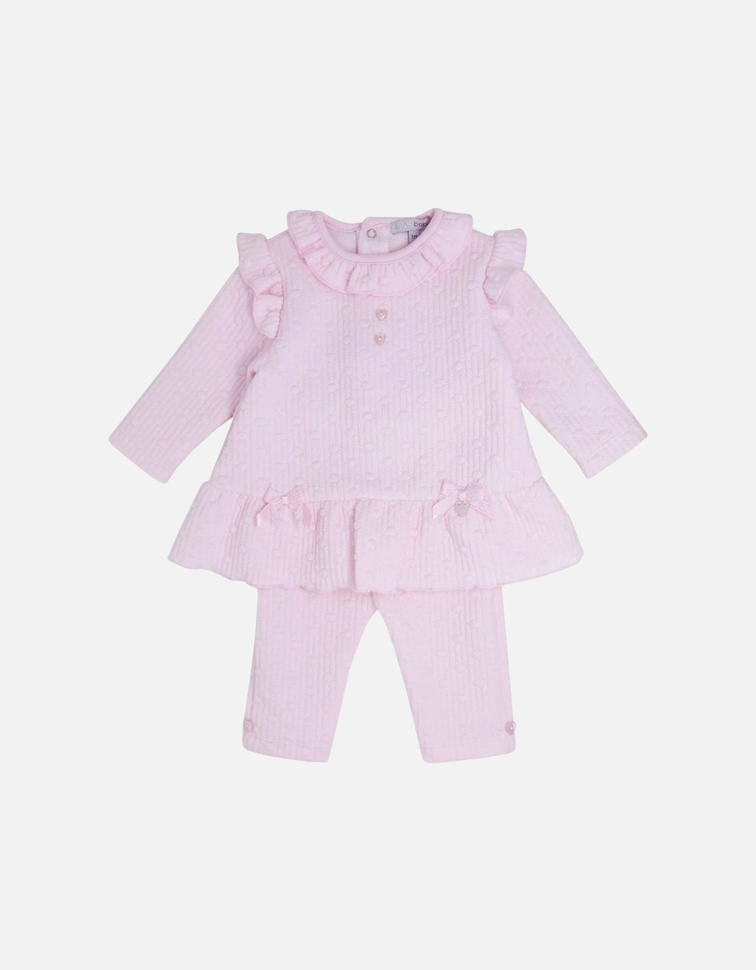 Girls Pale Pink Legging Set, 2 of 1