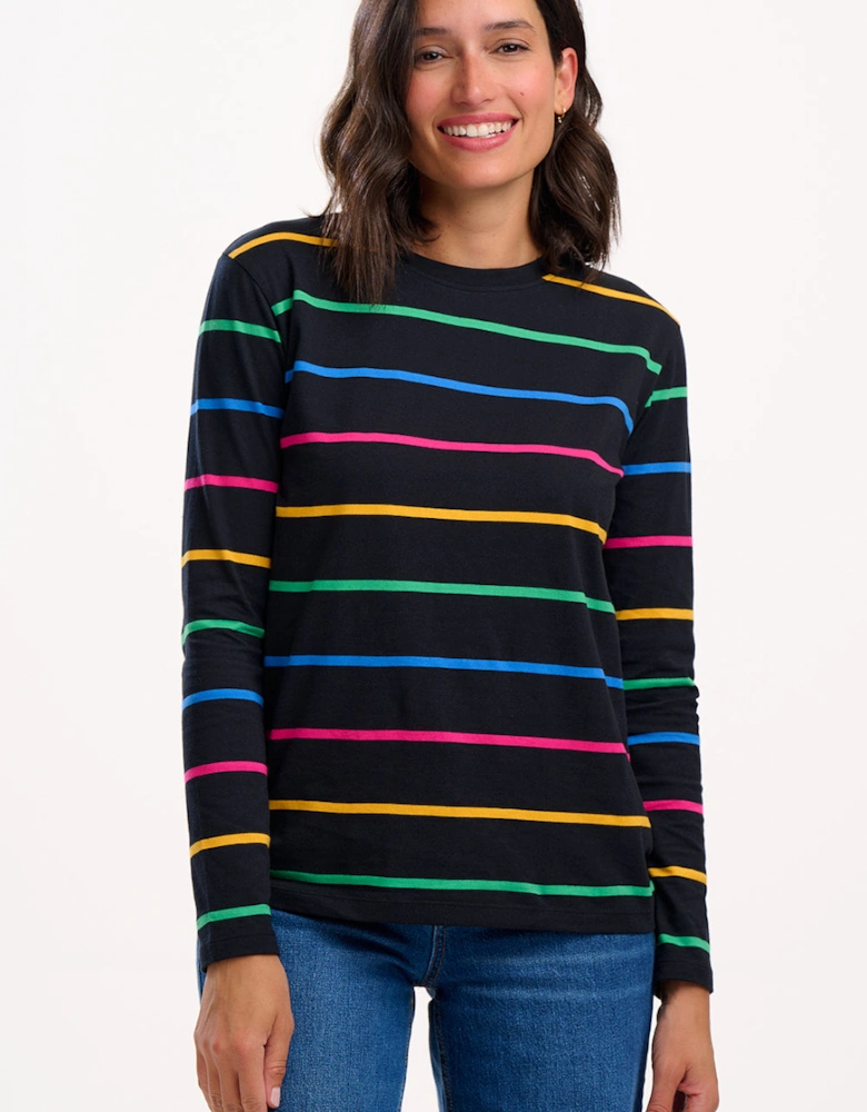 Brunswick jersey top in nightglow stripe