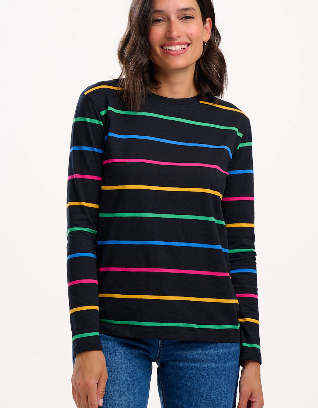 Brunswick jersey top in nightglow stripe, 5 of 4