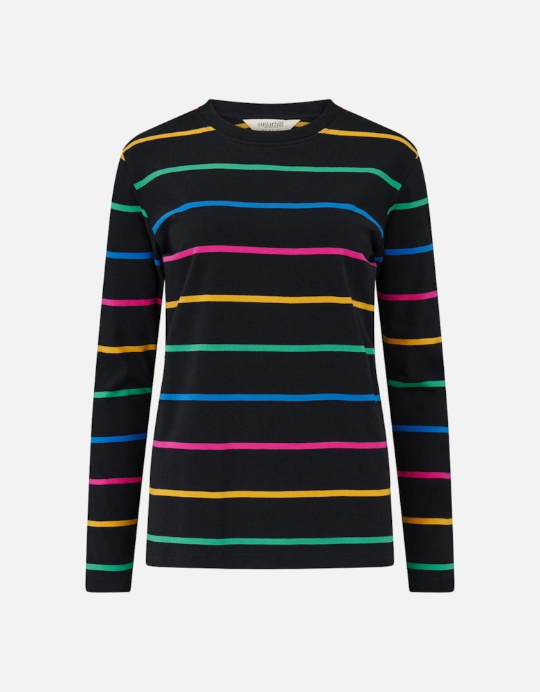 Brunswick jersey top in nightglow stripe