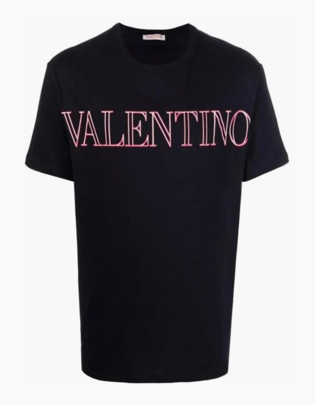 Valentino Men's Valentino Neon Logo T-Shirt Navy - Black