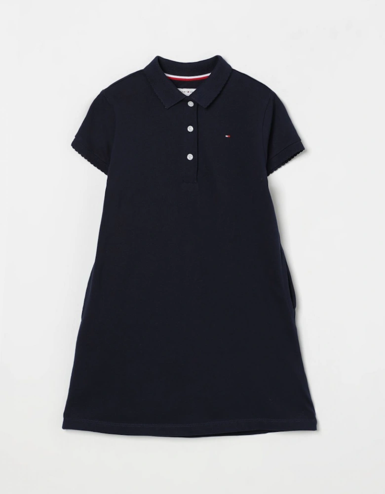 Striped Polo Dress Short Sleeves