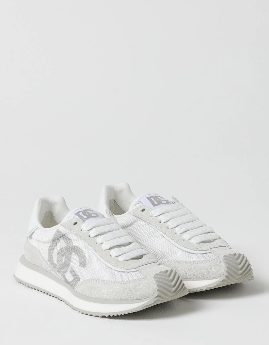 Mesh Suede Logo Sneakers
