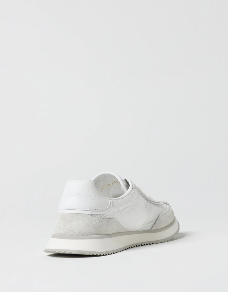 Mesh Suede Logo Sneakers