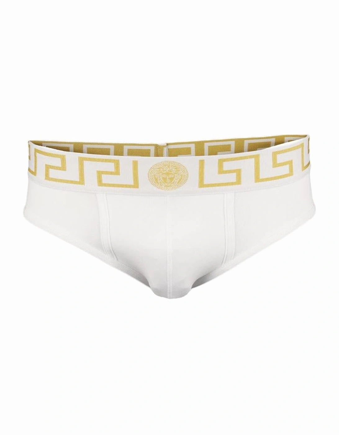 Versace Men's Greca Border Briefs, White - Size: 38/39/32