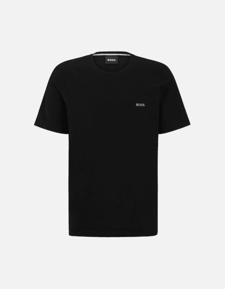 Luxe Jersey Crew-Neck Loungewear T-Shirt, Black