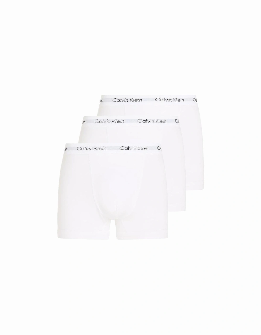 Cotton Stretch 3-Pack Boxer Trunks, White, 12 of 11
