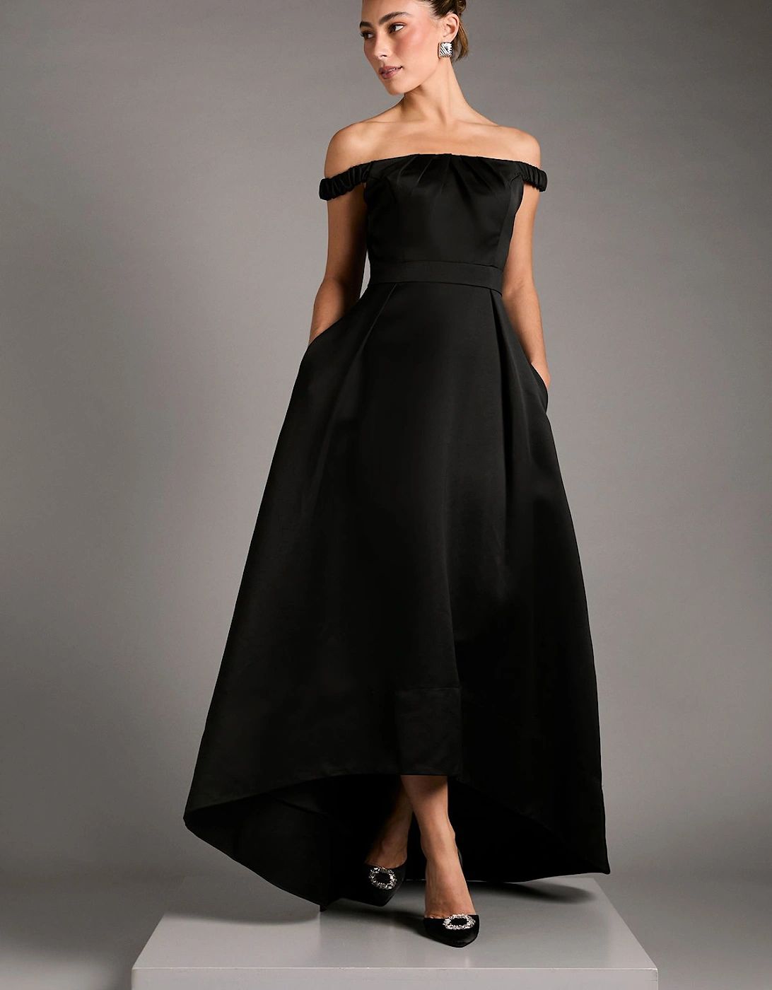 Bardot Fit and Flare Hi Low Hem Maxi Dress, 2 of 1