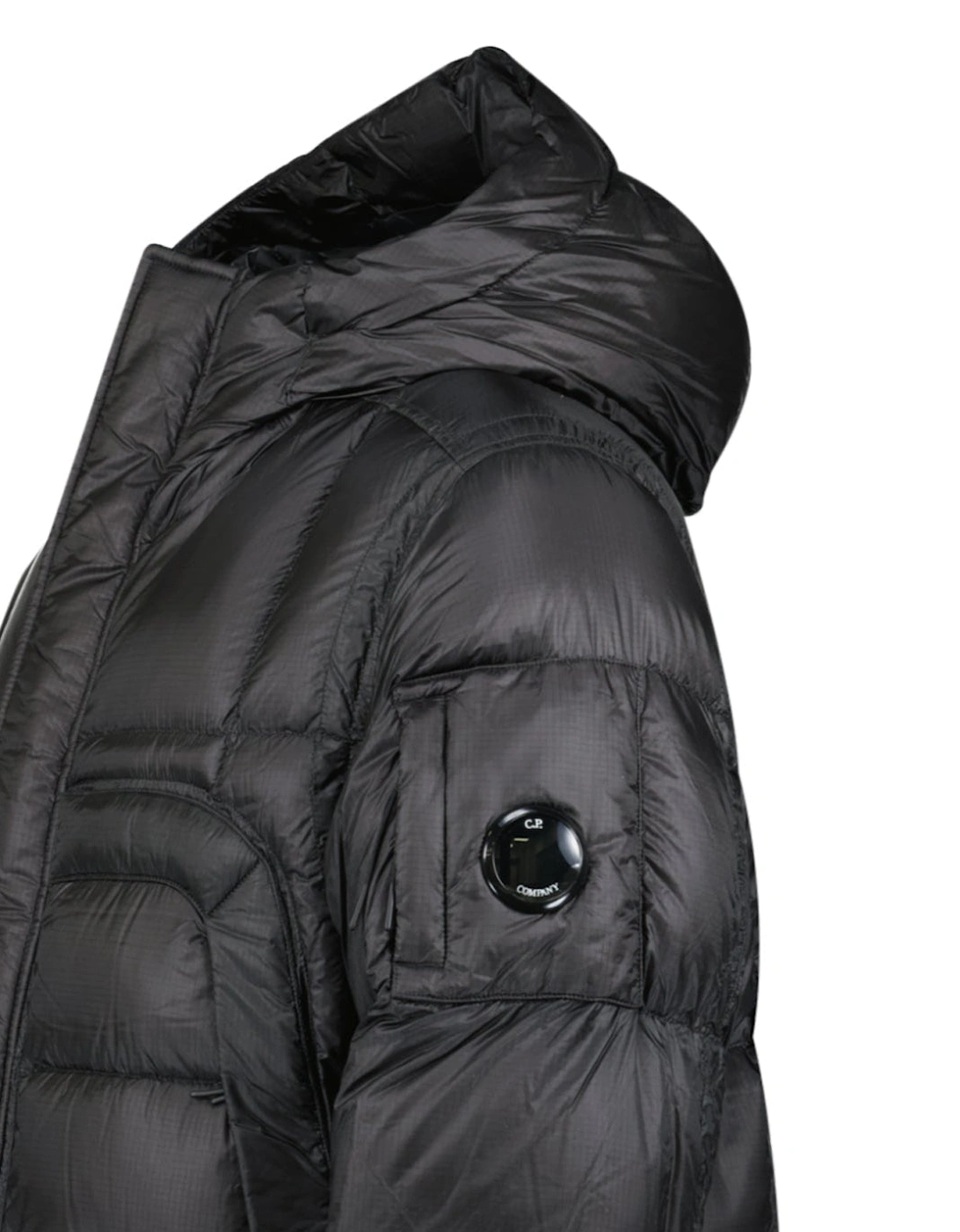 Long D.D. Shell Lens Down Jacket Black