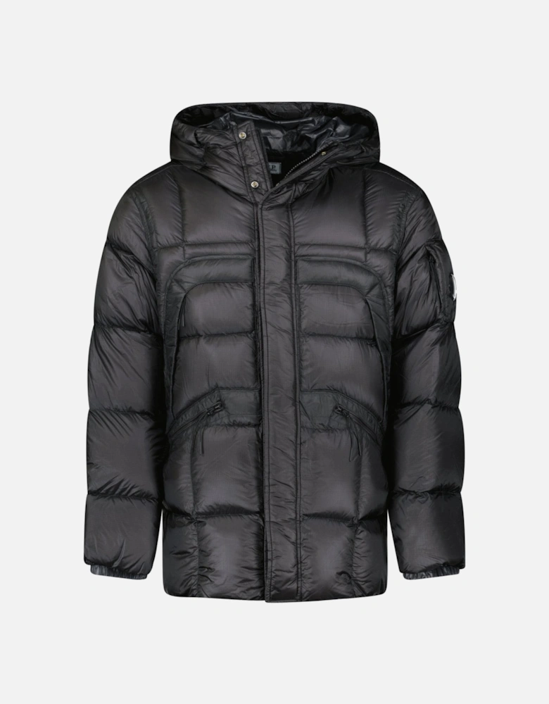 Long D.D. Shell Lens Down Jacket Black